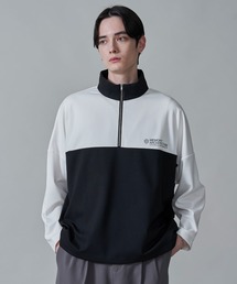 BROWNY/ドルマンポンチハーフZIPロンT