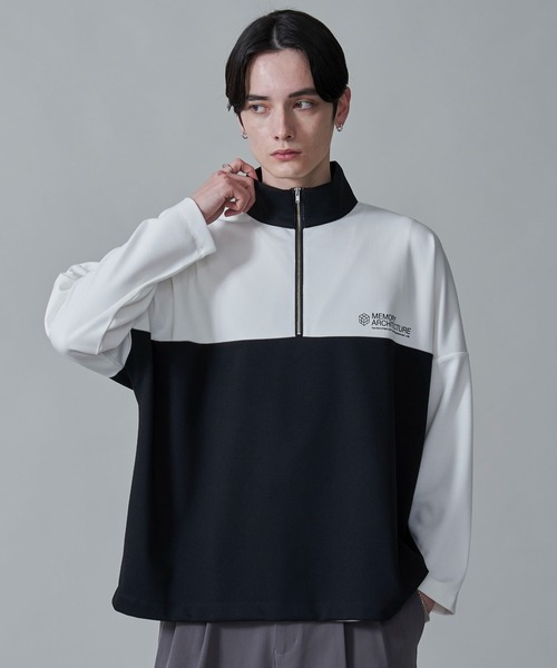 BROWNY(ブラウニー)の「BROWNY/ドルマンポンチハーフZIPロンT(Tシャツ/カットソー・メンズ・ホワイト/ブルー・MEDIUM/LARGE)」の11枚目の写真
