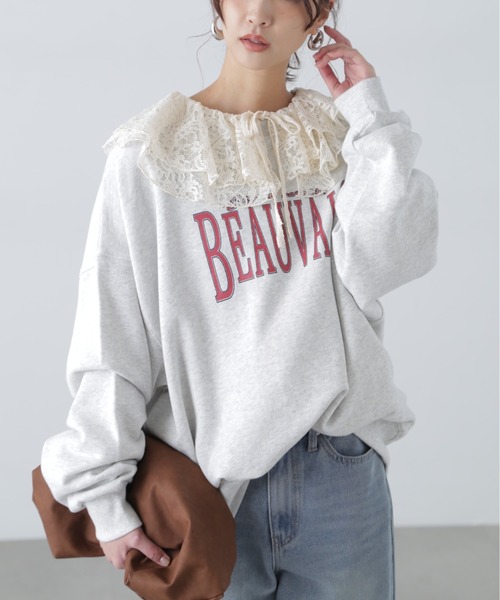 FREE'S MART（フリーズマート）の「◆ロゴビッグスウェット（スウェット・レディース・ネイビー/ホワイト/ホワイト系その他/レッド系その他/グレー/ワンウォッシュ・FREE）」の16枚目の写真