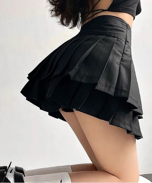 SHEENA(シーナ)の「インパン付きダブルプリーツミニスカート(スカート・レディース・ホワイト/ブラック/グレー・M)」の20枚目の写真