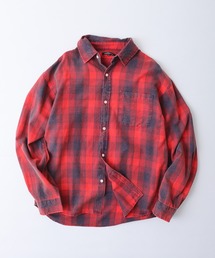 SUGGESTION（サジェッション）の「Snow wash long sleeve check shirt / スノーウォッシュ 長袖チェックシャツ unisex（シャツ/ブラウス・メンズ）」