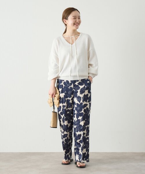 IENA テープヤーン パフ 2WAY プルオーバー 定価17600円 25080900702010 ニット 25SS ベージュ イエナ 5-0614M 265007 テープヤーン パフ 2WAY プルオーバー（ニット／セーター