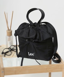 Lee(リー)リボン巾着フリルデザイン2WAYミニショルダーバッグ/ハンドバッグ レディース