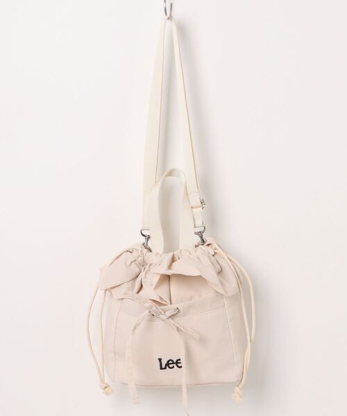 Lee（リー）の「Lee（リー）リボン巾着フリルデザイン2WAYミニショルダーバッグ/ハンドバッグ レディース（ショルダーバッグ・レディース・シルバー/インディゴブルー/ブラック/アイボリー・FREE）」の6枚目の写真