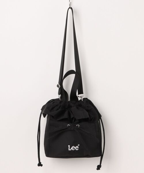 Lee（リー）の「Lee（リー）リボン巾着フリルデザイン2WAYミニショルダーバッグ/ハンドバッグ レディース（ショルダーバッグ・レディース・シルバー/インディゴブルー/ブラック/アイボリー・FREE）」の8枚目の写真