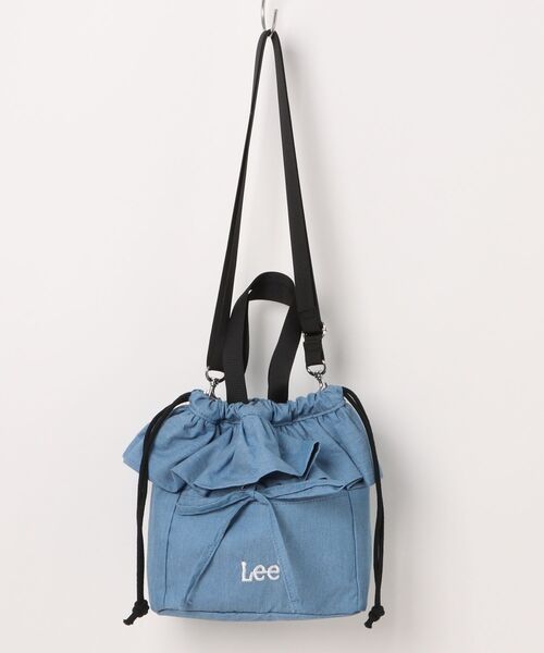 Lee（リー）の「Lee（リー）リボン巾着フリルデザイン2WAYミニショルダーバッグ/ハンドバッグ レディース（ショルダーバッグ・レディース・シルバー/インディゴブルー/ブラック/アイボリー・FREE）」の10枚目の写真