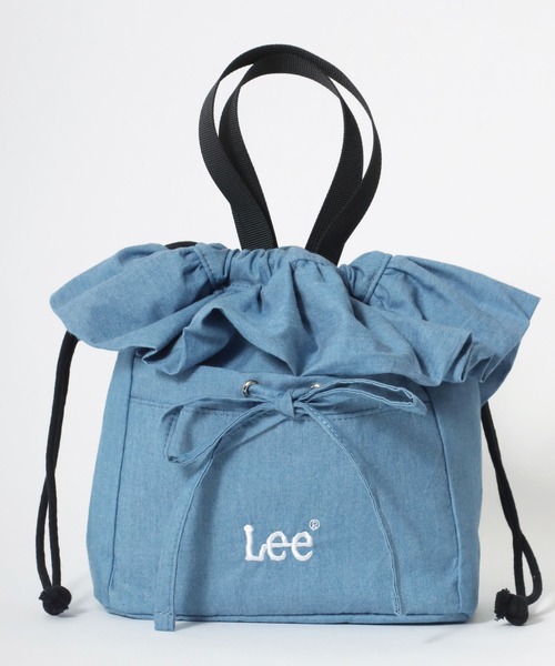 Lee（リー）の「Lee（リー）リボン巾着フリルデザイン2WAYミニショルダーバッグ/ハンドバッグ レディース（ショルダーバッグ・レディース・シルバー/インディゴブルー/ブラック/アイボリー・FREE）」の9枚目の写真