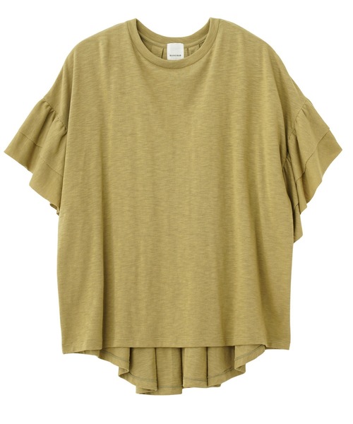 ROSE BUD(ローズバッド)の「FRILL BIG TEE(Tシャツ/カットソー・レディース・ブラック/ホワイト/カーキ・ONE SIZE)」の3枚目の写真