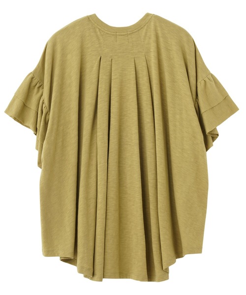 ROSE BUD(ローズバッド)の「FRILL BIG TEE(Tシャツ/カットソー・レディース・ブラック/ホワイト/カーキ・ONE SIZE)」の4枚目の写真