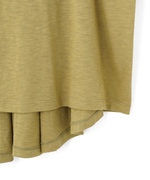 ROSE BUD(ローズバッド)の「FRILL BIG TEE(Tシャツ/カットソー・レディース・ブラック/ホワイト/カーキ・ONE SIZE)」の7枚目の写真