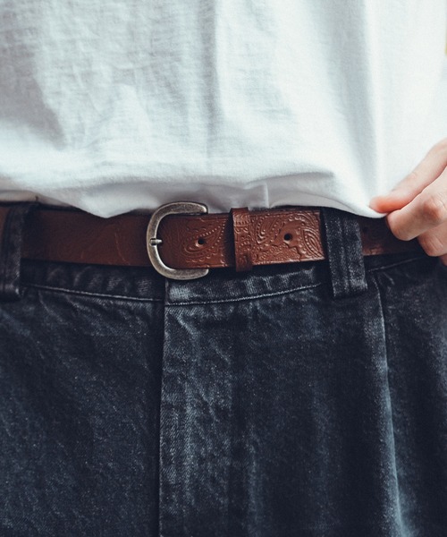 Subciety(サブサエティ)の「Paisley belt(ベルト・メンズ・ブラウン/ブラック・FREE)」の1枚目の写真
