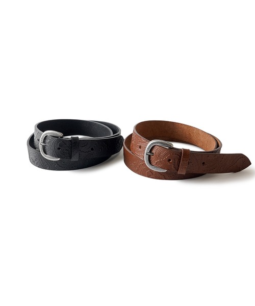 Subciety(サブサエティ)の「Paisley belt(ベルト・メンズ・ブラウン/ブラック・FREE)」の3枚目の写真
