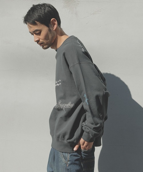 BAYFLOW（ベイフロー）の「[遊び心がかわいい]落書きプリントスウェットプルオーバー（スウェット・メンズ・チャコールグレー/グレー/アイボリー・MEDIUM/LARGE）」の18枚目の写真