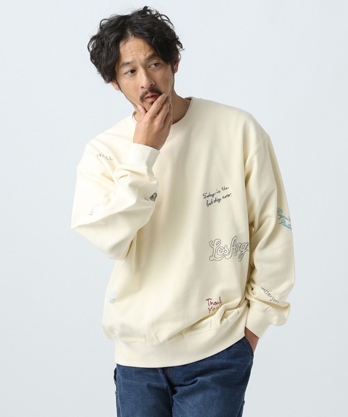 BAYFLOW（ベイフロー）の「[遊び心がかわいい]落書きプリントスウェットプルオーバー（スウェット・メンズ・チャコールグレー/グレー/アイボリー・MEDIUM/LARGE）」の17枚目の写真