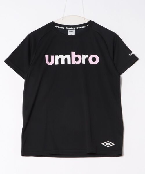 UMBRO / アンブロ レディース ハニカムメッシュ 半袖 ロゴT