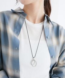 le.coeur blanc | ダブルサークルモチーフコードネックレス(ネックレス)