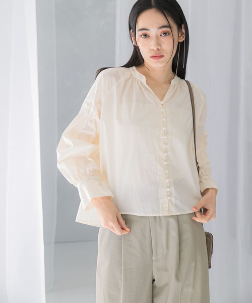 ボタンデザインショートシャツブラウス URBAN RESEARCH ROSSO｜ボタンデザインショートシャツブラウス