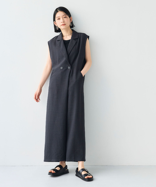 シワになりにくい》サマナチュラ リネンライクテーラードジャンプ