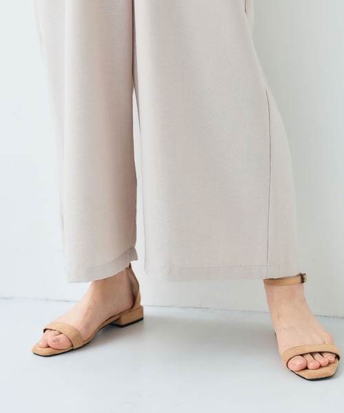 CROSS FUNCTION（クロスファンクション）の「《シワになりにくい》サマナチュラ リネンライクテーラードジャンプスーツ【CF/クロスファンクション】（つなぎ/オールインワン・レディース・ライトベージュ/チャコールグレー・M/L）」の22枚目の写真