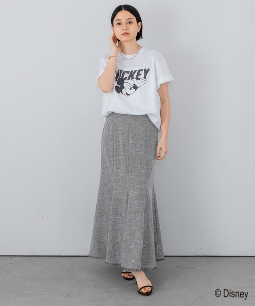 A part by(アパートバイ)の「【別注】GOOD ROCK SPEED_BIGロゴ MICKEY MOUSE TEE(Tシャツ/カットソー・レディース・チャコールグレー/オフホワイト・FREE)」の3枚目の写真