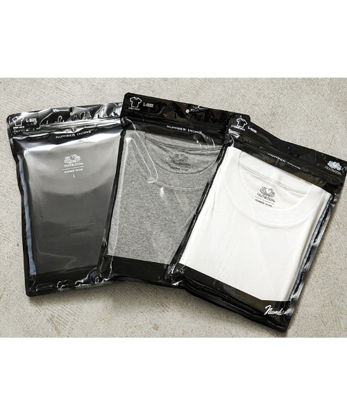 WAIPER.inc(ワイパーインク)の「FRUIT OF THE LOOM × NUMBER (N)INE 80754000 クルーネック パック Tシャツ(Tシャツ/カットソー・メンズ・グレー/ホワイト/ブラック・XL/M/L)」の6枚目の写真