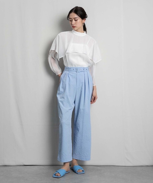 RAW FUDGE（ローファッジ）の「ハンカチーフヘムケープブラウス（シャツ/ブラウス・レディース・ホワイト/モカ/ブラック・M）」の20枚目の写真