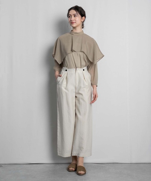 RAW FUDGE（ローファッジ）の「ハンカチーフヘムケープブラウス（シャツ/ブラウス・レディース・ホワイト/モカ/ブラック・M）」の15枚目の写真