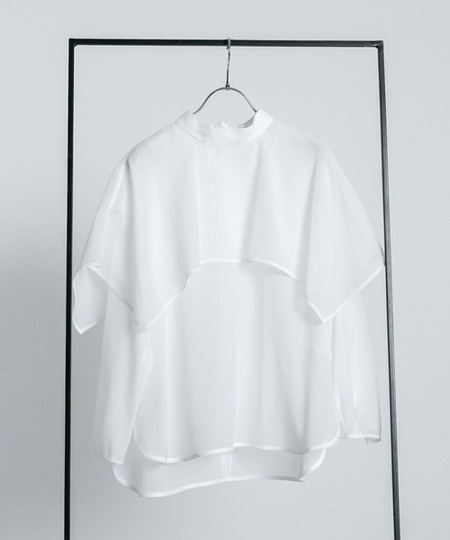 RAW FUDGE（ローファッジ）の「ハンカチーフヘムケープブラウス（シャツ/ブラウス・レディース・ホワイト/モカ/ブラック・M）」の11枚目の写真