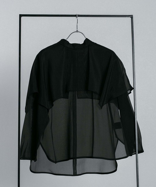 RAW FUDGE（ローファッジ）の「ハンカチーフヘムケープブラウス（シャツ/ブラウス・レディース・ホワイト/モカ/ブラック・M）」の12枚目の写真