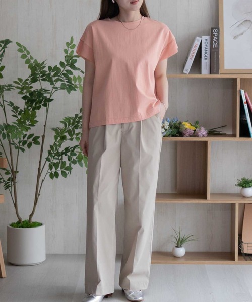 HusHusH（ハッシュアッシュ）の「HusHusH 袖切替プルオーバー（Tシャツ/カットソー・レディース・コーラルピンク/ブラック/サックスブルー/オフホワイト/チャコールグレー・M/L）」の16枚目の写真