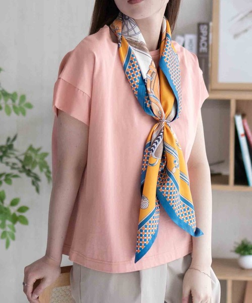 HusHusH（ハッシュアッシュ）の「HusHusH 袖切替プルオーバー（Tシャツ/カットソー・レディース・コーラルピンク/ブラック/サックスブルー/オフホワイト/チャコールグレー・M/L）」の18枚目の写真