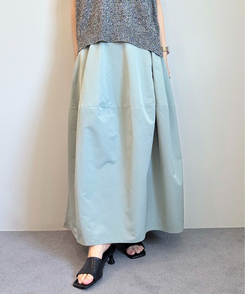 1chaku.(イッチャク)の「バレルデザインスカート(スカート・レディース・ブラック/ライトグリーン/チャコール/サンドベージュ/ライトブルーグレー・マルチサイズ)」の7枚目の写真