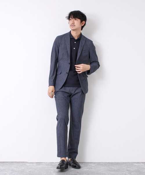 NOLLEY’S（ノーリーズ）の「《ビジカジ/セットアップ対応》接触冷感4WAYストレッチパンツ 25SS（その他パンツ・メンズ・ネイビー/グレー・S/M/L/XL）」の12枚目の写真