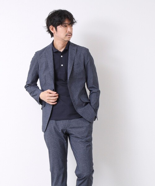 NOLLEY’S（ノーリーズ）の「《ビジカジ/セットアップ対応》接触冷感4WAYストレッチパンツ 25SS（その他パンツ・メンズ・ネイビー/グレー・S/M/L/XL）」の14枚目の写真