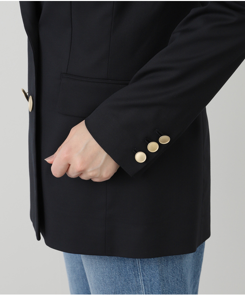 La TOTALITE(ラトータリテ)の「T/Rダブルブレストジャケット(テーラードジャケット・レディース・ベージュ/ネイビー・38/36/40)」の21枚目の写真
