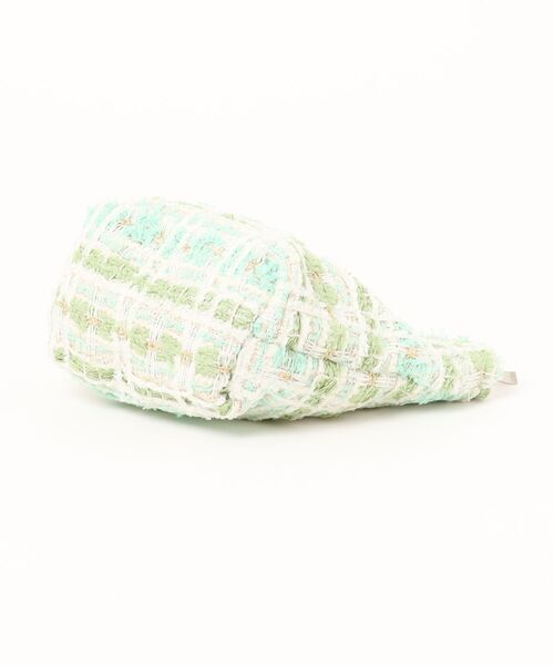 TONE SELECT GOODS(トーンセレクトグッズ)の「Liaa/ツイード チェック ポーチ A18580(ポーチ・レディース・グリーン/パープル・FREE)」の5枚目の写真