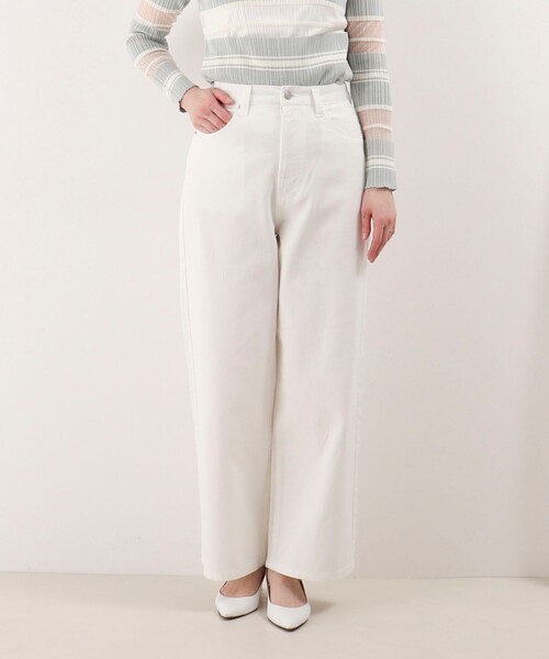 NOLLEY'S LIGHT(ノーリーズライト)の「11.25ozデニムバギーパンツ(デニムパンツ・レディース・ライトブルー/オフホワイト・38/36)」の1枚目の写真