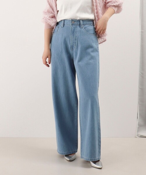 NOLLEY'S LIGHT(ノーリーズライト)の「11.25ozデニムバギーパンツ(デニムパンツ・レディース・ライトブルー/オフホワイト・38/36)」の2枚目の写真