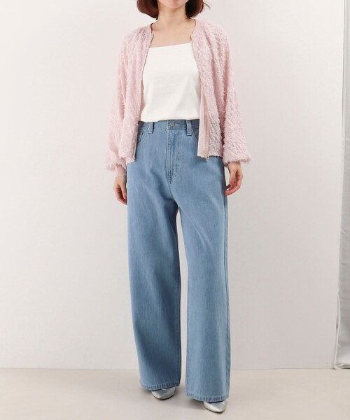 NOLLEY'S LIGHT(ノーリーズライト)の「11.25ozデニムバギーパンツ(デニムパンツ・レディース・ライトブルー/オフホワイト・38/36)」の3枚目の写真