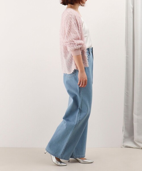 NOLLEY'S LIGHT(ノーリーズライト)の「11.25ozデニムバギーパンツ(デニムパンツ・レディース・ライトブルー/オフホワイト・38/36)」の4枚目の写真