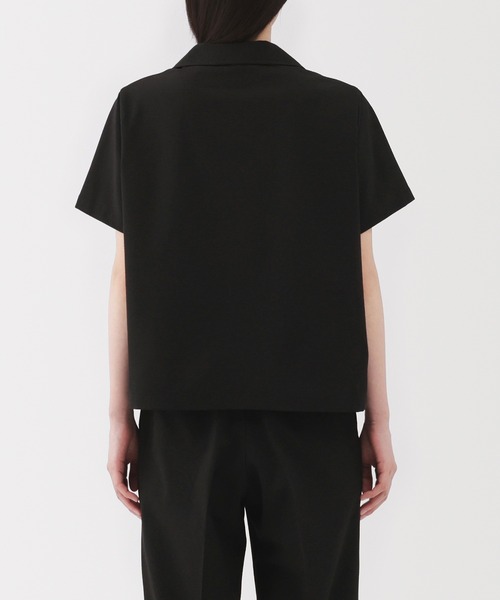 無印良品（ムジルシリョウヒン）の「婦人　風を通す　ストレッチサッカー　オープンカラー半袖シャツ（シャツ/ブラウス・レディース・ブルー系/オフホワイト/ブラック・XL/S/M/L）」の15枚目の写真