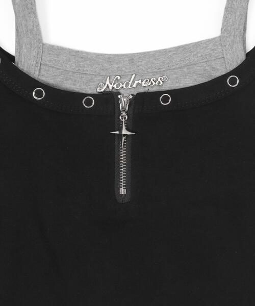 dispark(ディスパーク)の「DISPARK/【2点セット】フロントTwinkleジップキャミSETトップス(Tシャツ/カットソー・レディース・ブラウン/ブラック・FREE)」の15枚目の写真