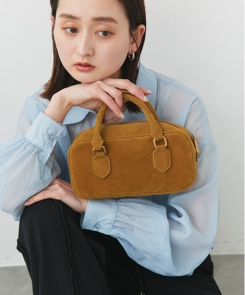 ad thie(アドティエ)の「スエードタッチ ミニスクエアバッグ(ショルダーバッグ・レディース・キャメル/ダークブラウン・FREE)」の16枚目の写真