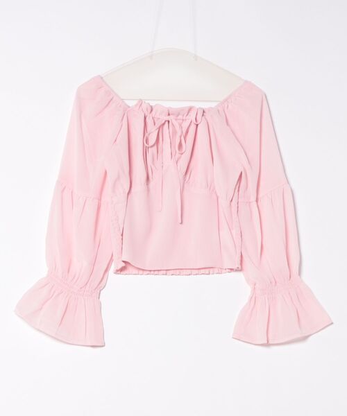 CERCA（チェルカ）の「Nia(ニア)/シースルーボリュームフリルブラウス（シャツ/ブラウス・レディース・ピンク/ホワイト・LARGE/SMALL/MEDIUM）」の15枚目の写真