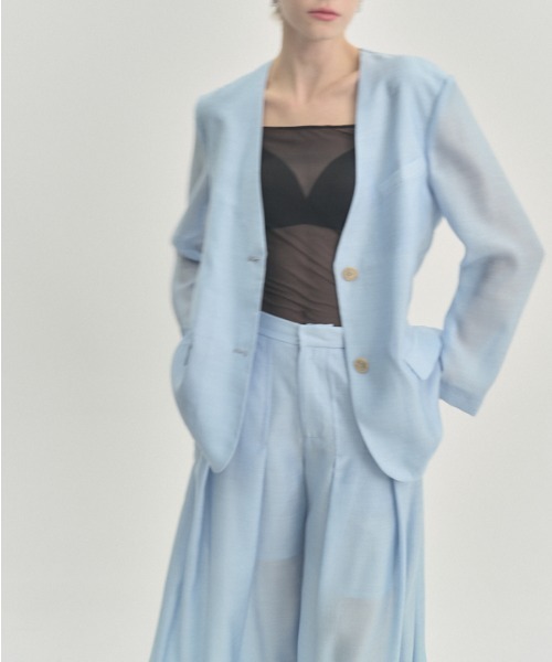 セール】Tung sheer jacket タングシアージャケット（テーラード