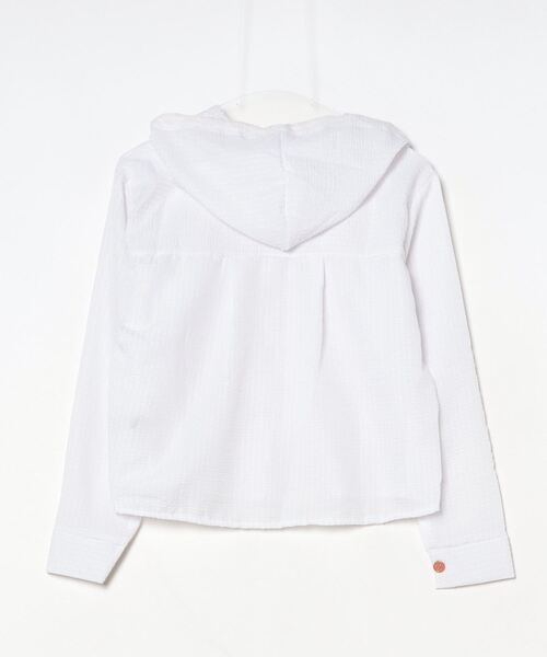 Per sist ence(パーシエンス)の「シアーストライプフード付きシャツ(シャツ/ブラウス・レディース・ブルー/ホワイト・LARGE/MEDIUM)」の3枚目の写真