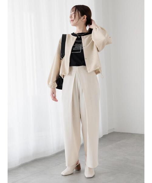 Te chichi TERRASSE（テチチテラス）の「箔ロゴプリントTシャツ（Tシャツ/カットソー・レディース・ブルー/オフホワイト/ブラック・F）」の6枚目の写真