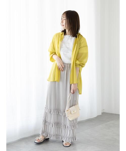 Te chichi TERRASSE（テチチテラス）の「箔ロゴプリントTシャツ（Tシャツ/カットソー・レディース・ブルー/オフホワイト/ブラック・F）」の9枚目の写真