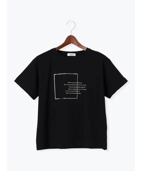 Te chichi TERRASSE（テチチテラス）の「箔ロゴプリントTシャツ（Tシャツ/カットソー・レディース・ブルー/オフホワイト/ブラック・F）」の13枚目の写真