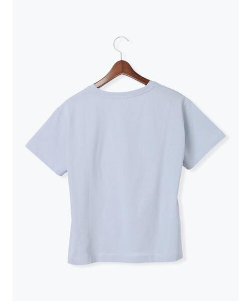 Te chichi TERRASSE（テチチテラス）の「箔ロゴプリントTシャツ（Tシャツ/カットソー・レディース・ブルー/オフホワイト/ブラック・F）」の14枚目の写真